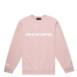 TALENTLESS - KIM IS MY LAWYER CREWNECK - PASTEL